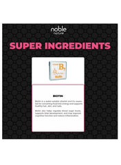 Noble Nature Biotin 2500mcg tablets for healthy hair, skin, and nails with added benefits Noble Nature Biotin 2500mcg tablets for healthy hair, skin, and nails with added benefits