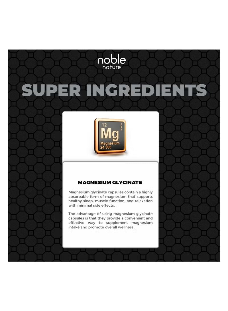 Noble Nature Magnesium Glycinate Capsules UAE with information on health benefits and minimal side effects Noble Nature Magnesium Glycinate Capsules UAE with information on health benefits and minimal side effects