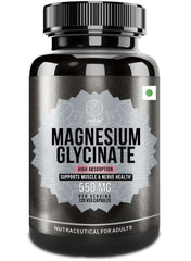 Noble Nature Magnesium Glycinate High Absorption 550 mg for muscle and nerve health in 120 vegan capsules Noble Nature Magnesium Glycinate High Absorption 550 mg for muscle and nerve health in 120 vegan capsules