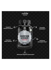 Noble Nature Magnesium Glycinate High Absorption Supplement Bottle for Improved Sleep and Muscle Function Noble Nature Magnesium Glycinate High Absorption Supplement Bottle for Improved Sleep and Muscle Function