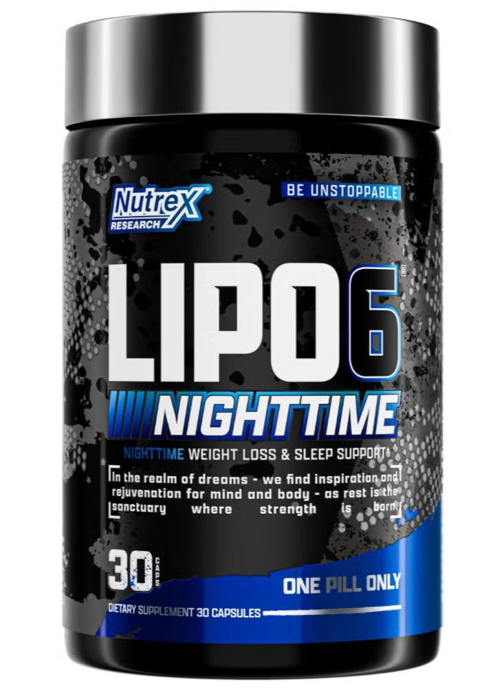 Nutrex Research LIPO6 Nighttime Weight Loss Supplement for sleep support and rejuvenation, 30 capsules Nutrex Research LIPO6 Nighttime Weight Loss Supplement for sleep support and rejuvenation, 30 capsules