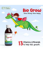 Nutrifactor Bio Grow Multivitamin Syrup for kids with 13 vitamins and minerals for healthy growth Nutrifactor Bio Grow Multivitamin Syrup for kids with 13 vitamins and minerals for healthy growth