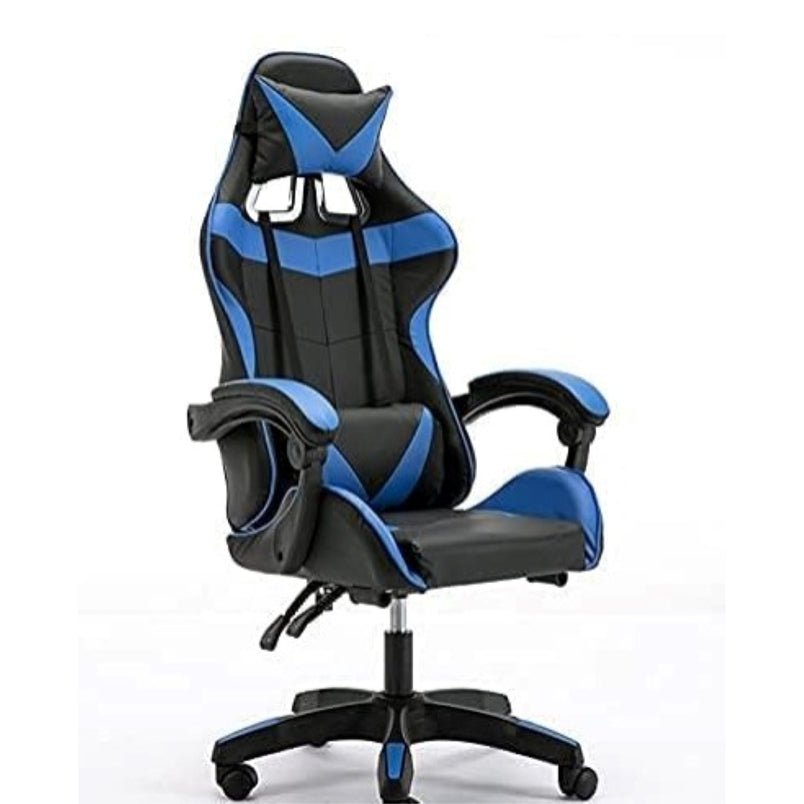 Huitich black and blue ergonomic office chair for long hours support with padded armrests and adjustable height Huitich black and blue ergonomic office chair for long hours support with padded armrests and adjustable height