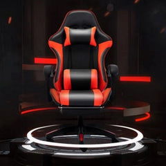 Huitich black and red gaming style office chair for long hours support with ergonomic cushions Huitich black and red gaming style office chair for long hours support with ergonomic cushions