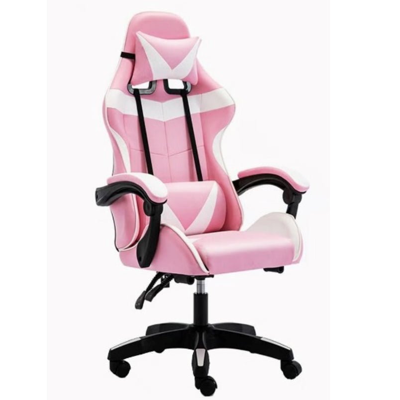 Huitich pink and white office chair for long hours support with ergonomic design and adjustable armrests Huitich pink and white office chair for long hours support with ergonomic design and adjustable armrests