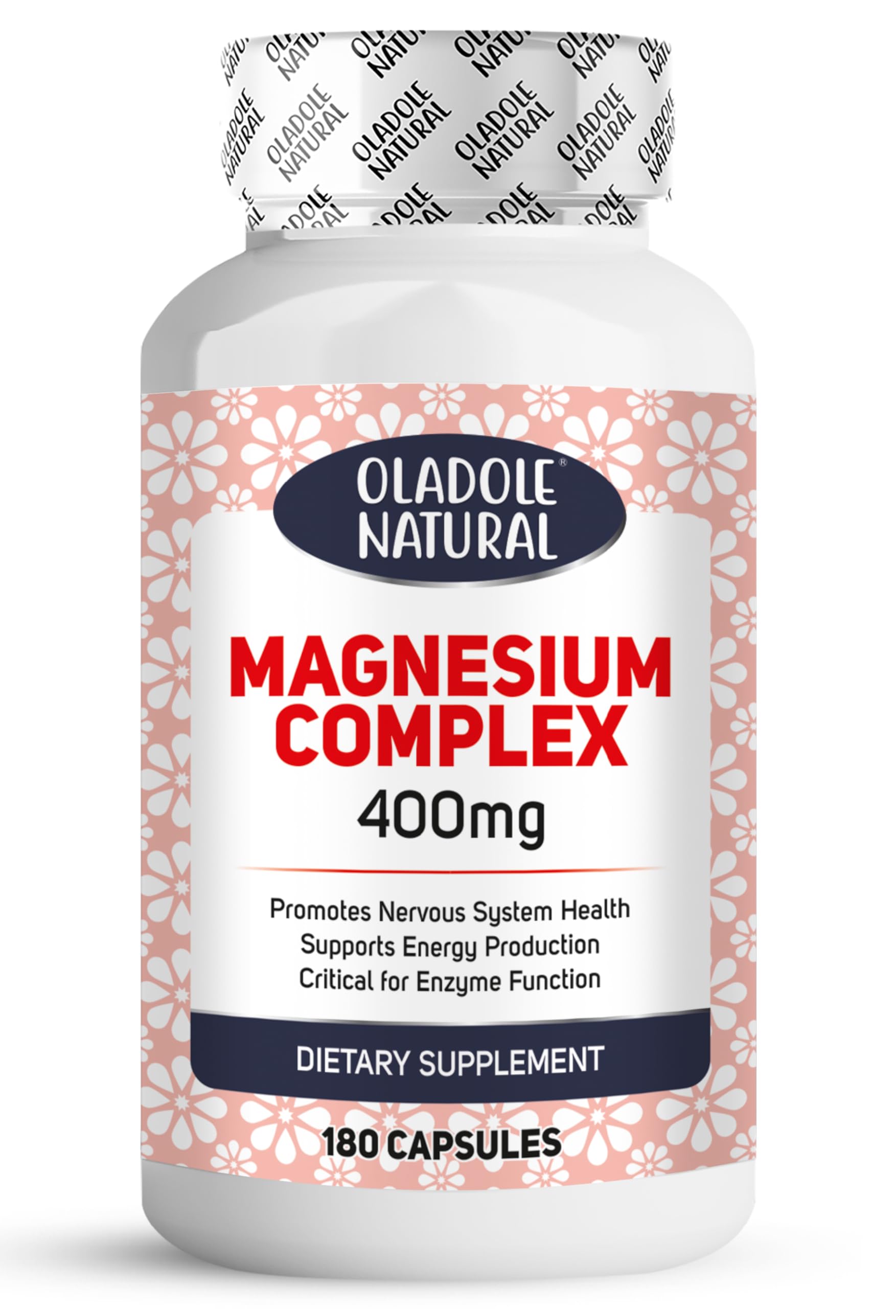 Oladole Natural Magnesium Complex 400mg bottle 180 capsules magnesium 400mg supplement UAE for nervous system support Oladole Natural Magnesium Complex 400mg bottle 180 capsules magnesium 400mg supplement UAE for nervous system support
