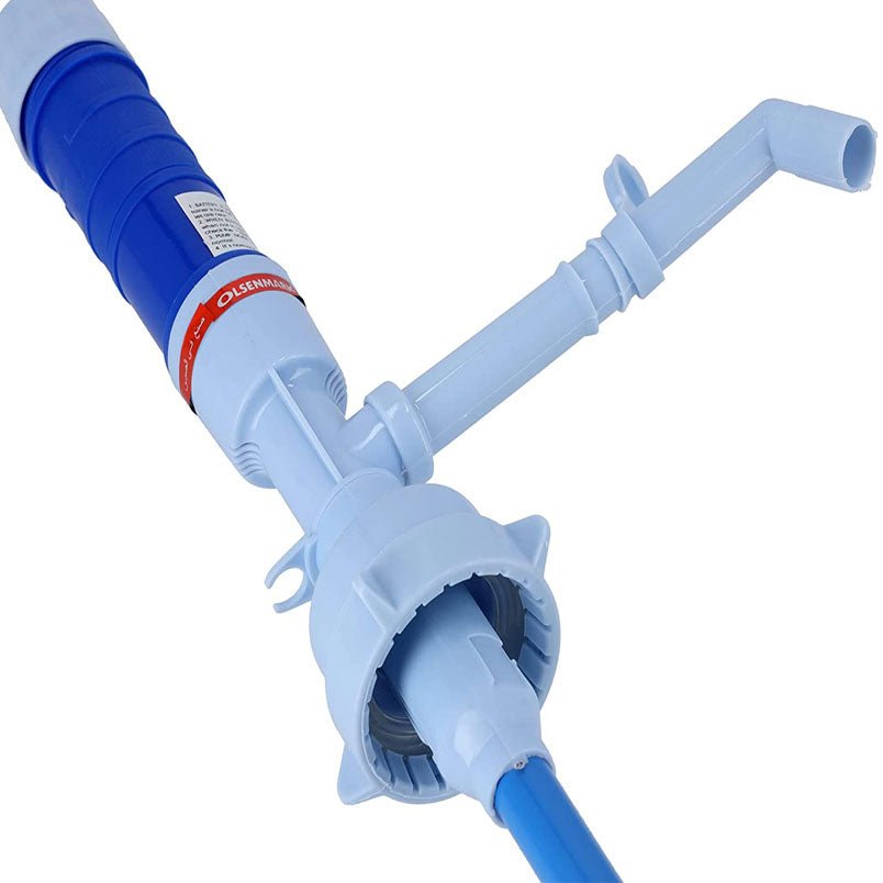 Huitich portable water dispenser for bottles with blue and white hand pump design Huitich portable water dispenser for bottles with blue and white hand pump design