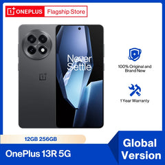 OnePlus 13R global version smartphone gray front and back view with triple circular camera and Never Settle display 12GB 256GB OnePlus 13R global version smartphone gray front and back view with triple circular camera and Never Settle display 12GB 256GB