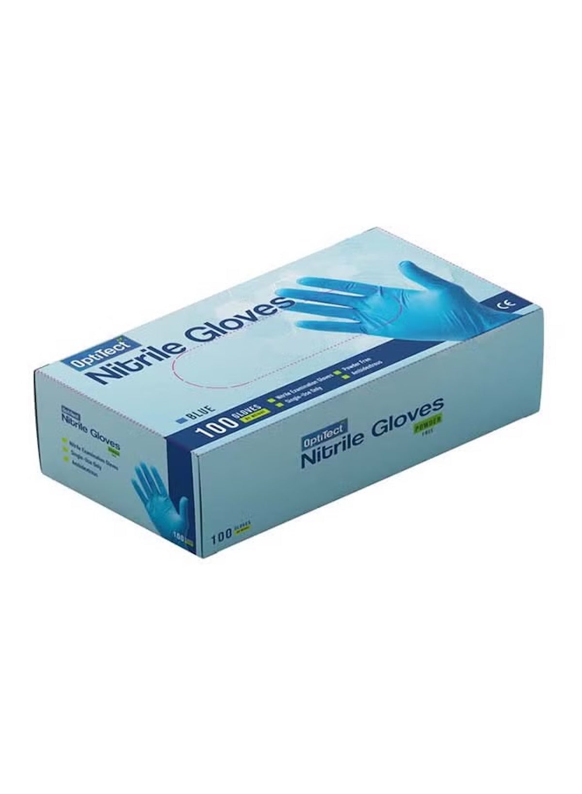 OptiTect Nitrile Gloves Medium 100 Pack in Blue for Durable Protection and Comfort OptiTect Nitrile Gloves Medium 100 Pack in Blue for Durable Protection and Comfort