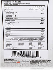 Organic Traditions organic flax seed powder nutrition facts and ingredients label on packaging Organic Traditions organic flax seed powder nutrition facts and ingredients label on packaging