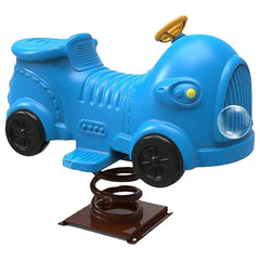Huitich outdoor baby car spring rider in blue for fun playtime at parks or backyards Huitich outdoor baby car spring rider in blue for fun playtime at parks or backyards