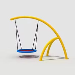 Huitich outdoor basket swing for kids with a colorful design and sturdy support frame Huitich outdoor basket swing for kids with a colorful design and sturdy support frame