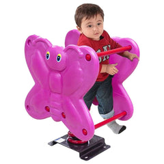 Huitich outdoor butterfly spring rider for toddlers with bright pink design and safety handles Huitich outdoor butterfly spring rider for toddlers with bright pink design and safety handles