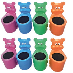 Huitich colorful outdoor playground trash bin set shaped like cartoon animals for kids area Huitich colorful outdoor playground trash bin set shaped like cartoon animals for kids area
