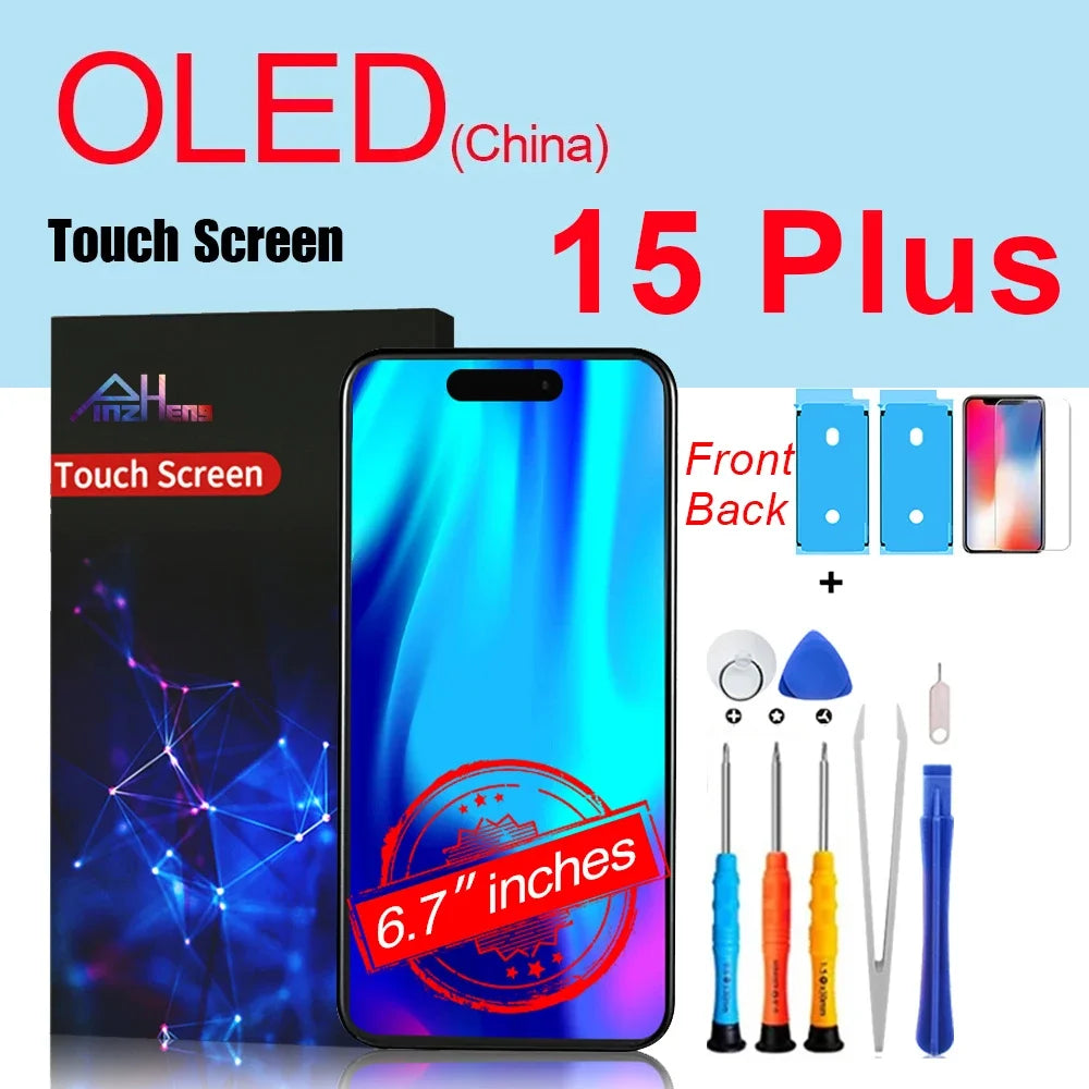 Mumzar iPhone 14 Pro replacement screen OLED 6.7 inches touch assembly with repair tools and adhesives Mumzar iPhone 14 Pro replacement screen OLED 6.7 inches touch assembly with repair tools and adhesives