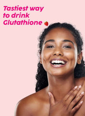 Smooth-skinned woman smiling with natural glow enjoying glutathione skin glow tablets for radiant skin Smooth-skinned woman smiling with natural glow enjoying glutathione skin glow tablets for radiant skin