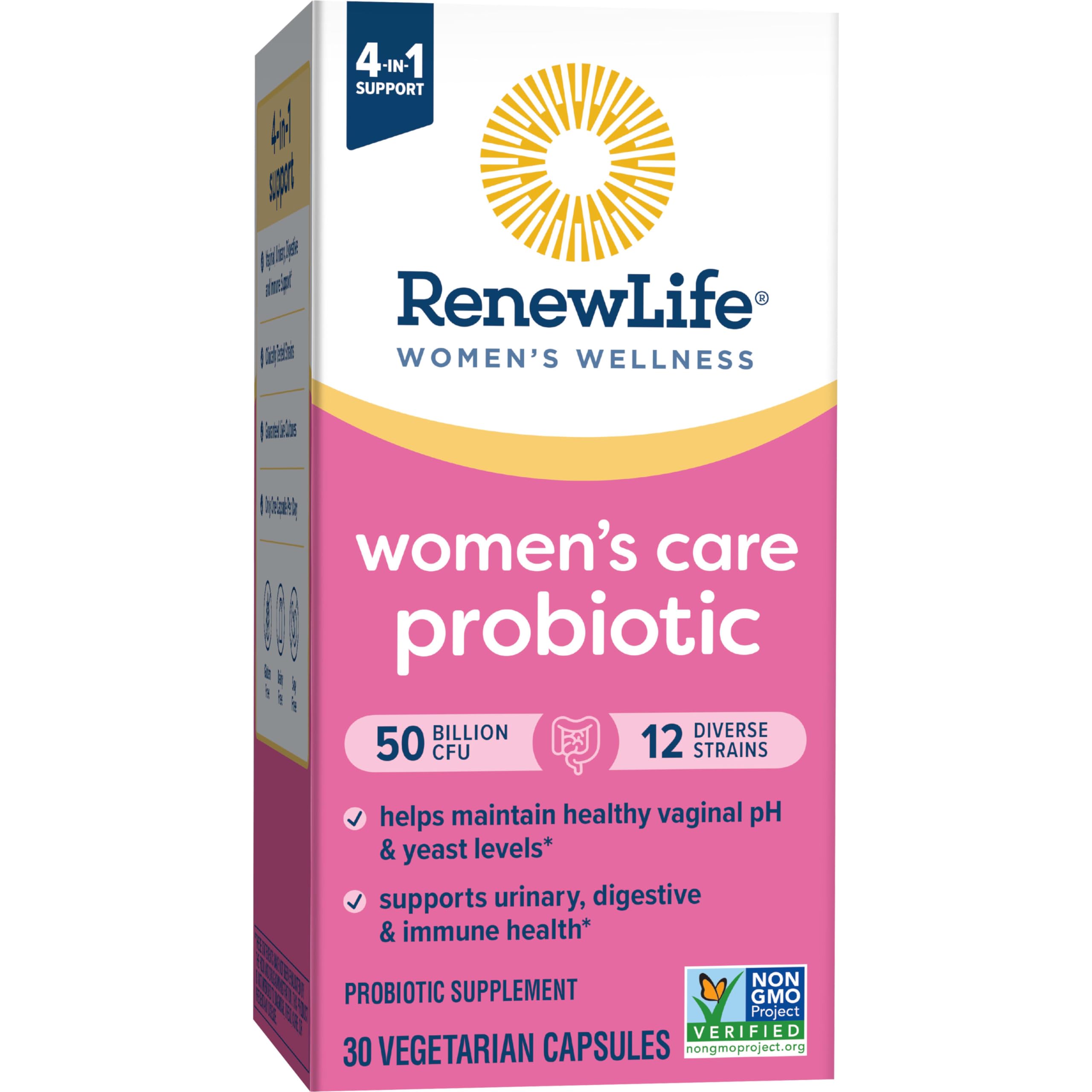 Renew Life women's care probiotic box 30 vegetarian capsules women's probiotics 50 billion CFU 12 strains Renew Life women's care probiotic box 30 vegetarian capsules women's probiotics 50 billion CFU 12 strains