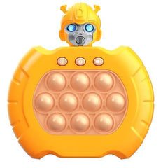 Huitich robot pop fidget toy in yellow with round pop bubbles and robot head design Huitich robot pop fidget toy in yellow with round pop bubbles and robot head design