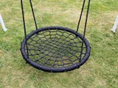 Huitich round outdoor swing seat with sturdy net design for enjoyable backyard playtime Huitich round outdoor swing seat with sturdy net design for enjoyable backyard playtime