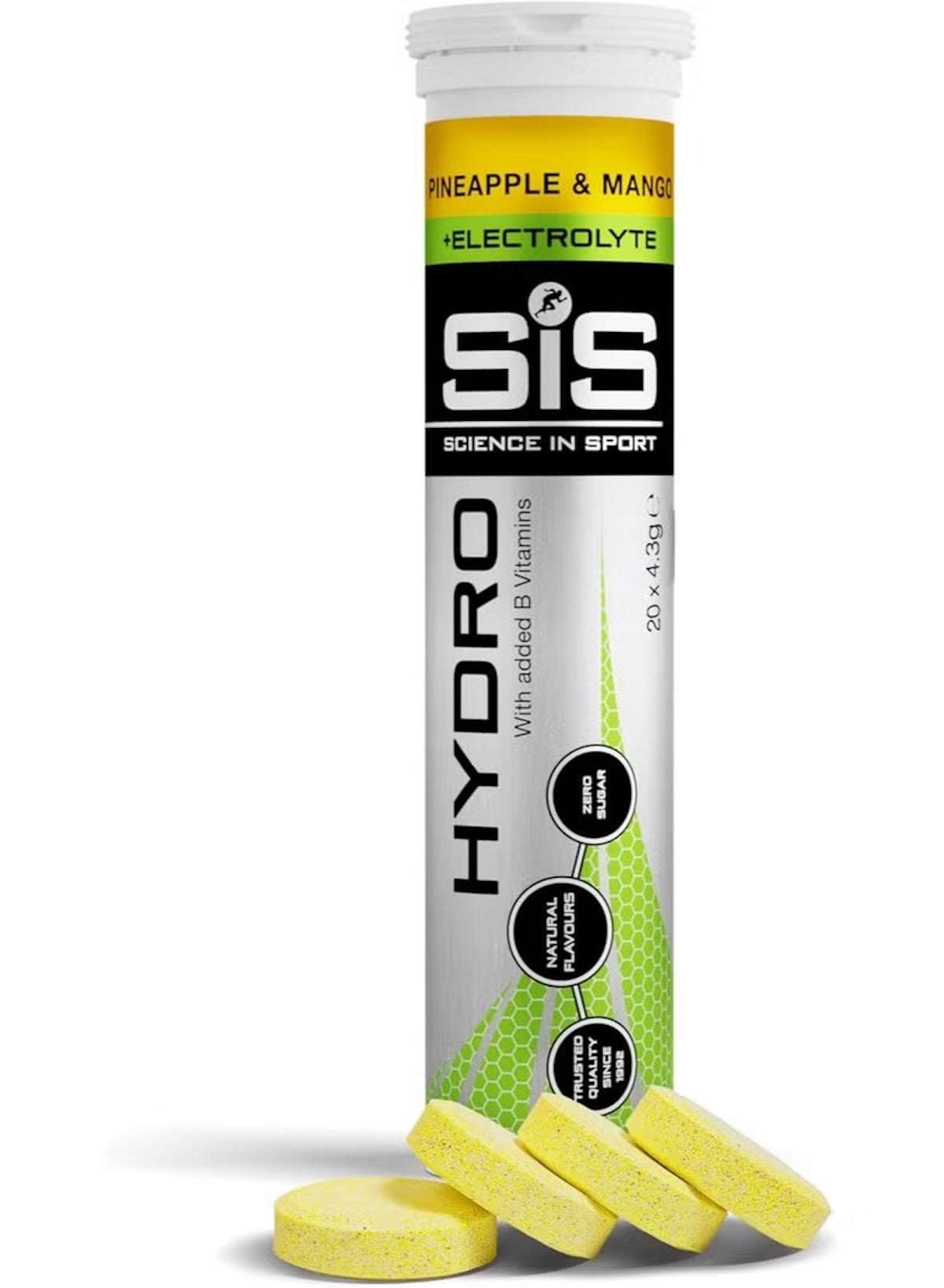 SIS Hydro Electrolyte Tablets for Hydration in Pineapple and Mango Flavor, Perfect for Active Lifestyles SIS Hydro Electrolyte Tablets for Hydration in Pineapple and Mango Flavor, Perfect for Active Lifestyles