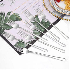 Huitich steel forks set of 12 for kitchen with sleek modern design on table setting Huitich steel forks set of 12 for kitchen with sleek modern design on table setting