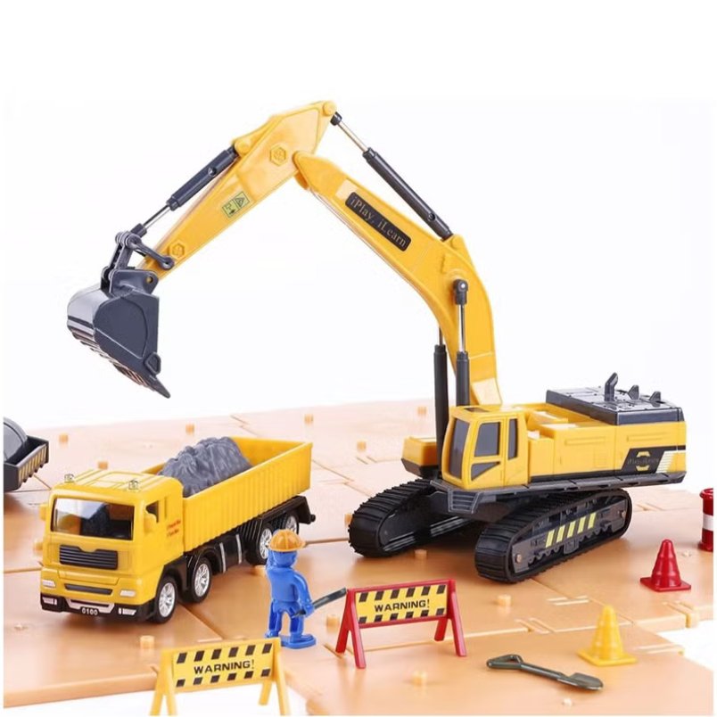 Huitich engineering construction vehicle set featuring excavator and dump truck STEM educational toys for kids Huitich engineering construction vehicle set featuring excavator and dump truck STEM educational toys for kids
