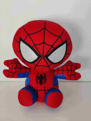 Huitich super soft Spiderman stuffed buddy plush toy with red and blue spider web design Huitich super soft Spiderman stuffed buddy plush toy with red and blue spider web design