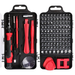 Mumzar precision screwdriver set for electronics with over 100 bits, red handle and pry tools Mumzar precision screwdriver set for electronics with over 100 bits, red handle and pry tools