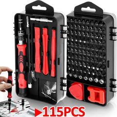 precision screwdriver set for electronics Mumzar 115 piece kit with magnetic bits red black case and pry tools precision screwdriver set for electronics Mumzar 115 piece kit with magnetic bits red black case and pry tools