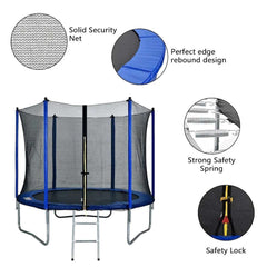 Huitich trampoline with safety net featuring strong safety springs and a perfect edge rebound design Huitich trampoline with safety net featuring strong safety springs and a perfect edge rebound design