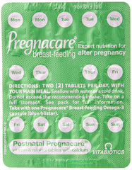 Vitabiotics Pregnacare postnatal blister pack with day labeled tablets Pregnacare breastfeeding supplements UAE Vitabiotics Pregnacare postnatal blister pack with day labeled tablets Pregnacare breastfeeding supplements UAE