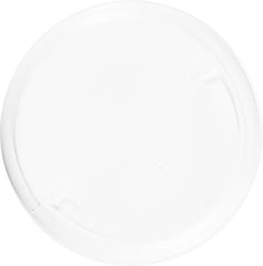 White round plastic lid from Vital Proteins collagen supplement container showing smooth top and rim White round plastic lid from Vital Proteins collagen supplement container showing smooth top and rim