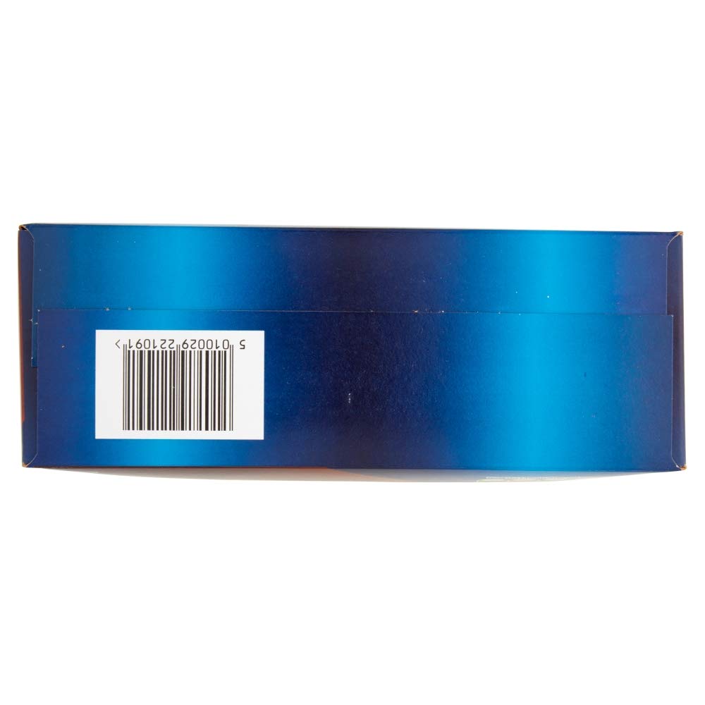 Weetabix Protein Crunch Chocolate 450g box bottom view showing blue packaging and barcode Weetabix Protein Crunch Chocolate 450g box bottom view showing blue packaging and barcode