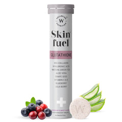 Wellbeing Nutrition Skin Fuel Glutathione effervescent tube with aloe vera berries and tablet collagen builder supplement UAE Wellbeing Nutrition Skin Fuel Glutathione effervescent tube with aloe vera berries and tablet collagen builder supplement UAE