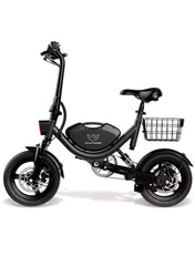 Foldable Electric Bike for Adults with 500W motor, 36V 8AH battery, 35 KM/H top speed, 19–35 KM range, 14" tires, dual suspension, disc brakes, lightweight carbon alloy frame, and storage basket for commuting. Foldable Electric Bike for Adults with 500W motor, 36V 8AH battery, 35 KM/H top speed, 19–35 KM range, 14" tires, dual suspension, disc brakes, lightweight carbon alloy frame, and storage basket for commuting.