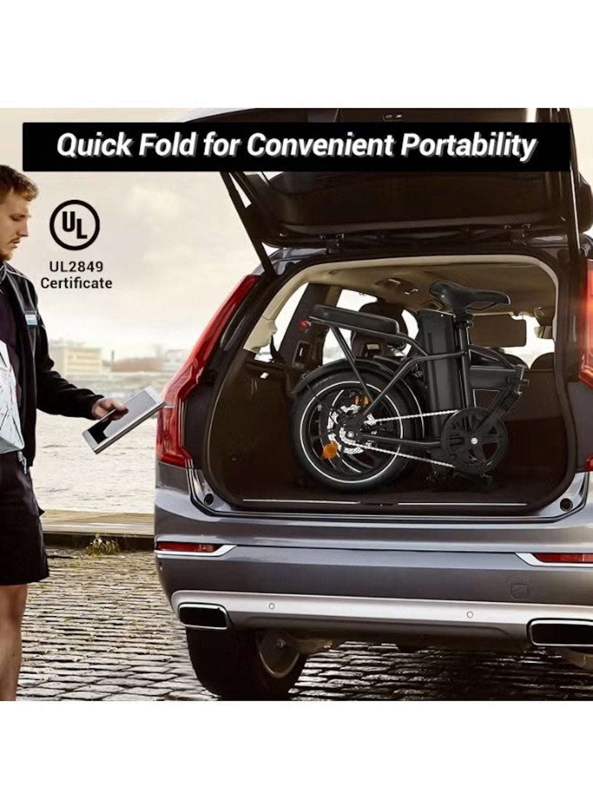 W2A Folding Electric Scooter with 350W High Speed Motor, 36V 8AH Battery, 40 KM/H Speed, 35 KM Range, Dual Disk Brakes, Carbon Alloy Frame and 16 Inches Tires W2A Folding Electric Scooter with 350W High Speed Motor, 36V 8AH Battery, 40 KM/H Speed, 35 KM Range, Dual Disk Brakes, Carbon Alloy Frame and 16 Inches Tires