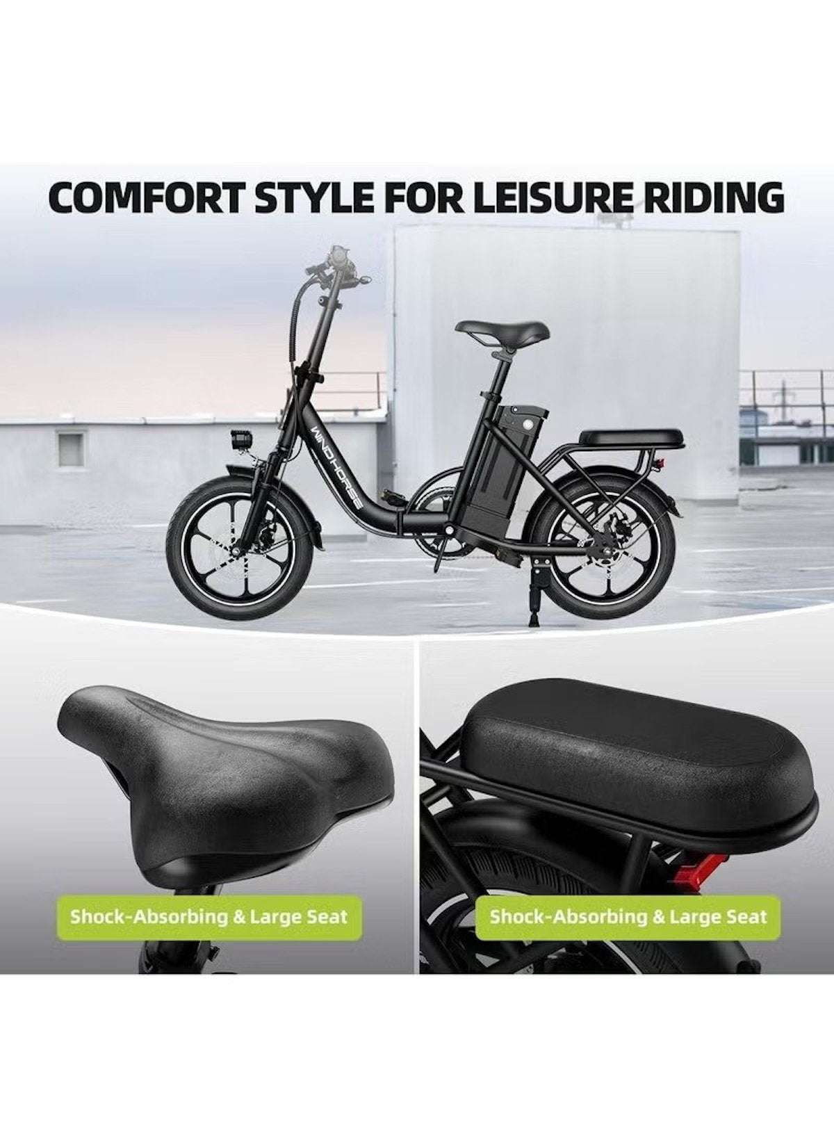 W2B Folding Electric Scooter with 350W High Speed Motor, 36V 8AH Battery, 40 KM/H Speed, 35 KM Range, Dual Disk Brakes, Carbon Alloy Frame, 16-Inch Tires, Front Suspension Fork, Portable Electric Scooter with Dual Seat W2B Folding Electric Scooter with 350W High Speed Motor, 36V 8AH Battery, 40 KM/H Speed, 35 KM Range, Dual Disk Brakes, Carbon Alloy Frame, 16-Inch Tires, Front Suspension Fork, Portable Electric Scooter with Dual Seat