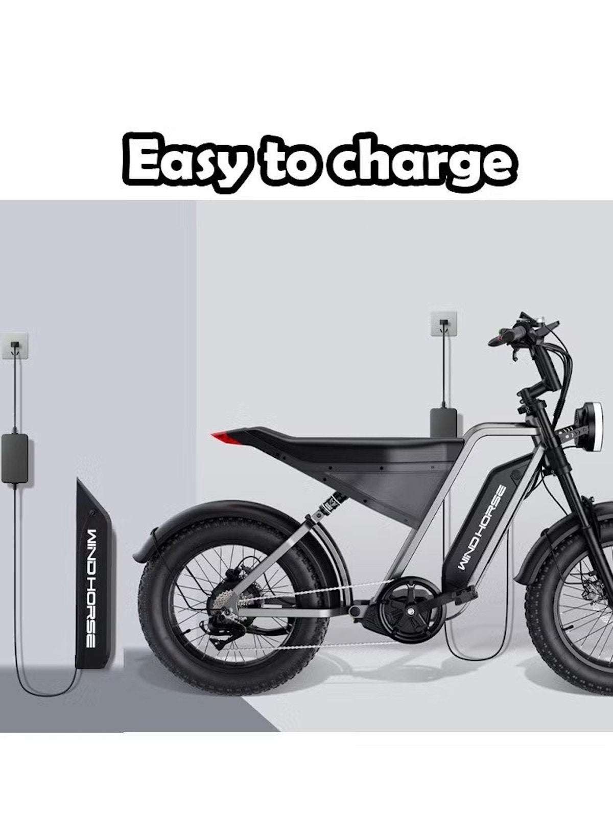 WIND HORSE electric mountain bike charging with removable battery pack and fat tires electric mountain bike 1000w UAE WIND HORSE electric mountain bike charging with removable battery pack and fat tires electric mountain bike 1000w UAE