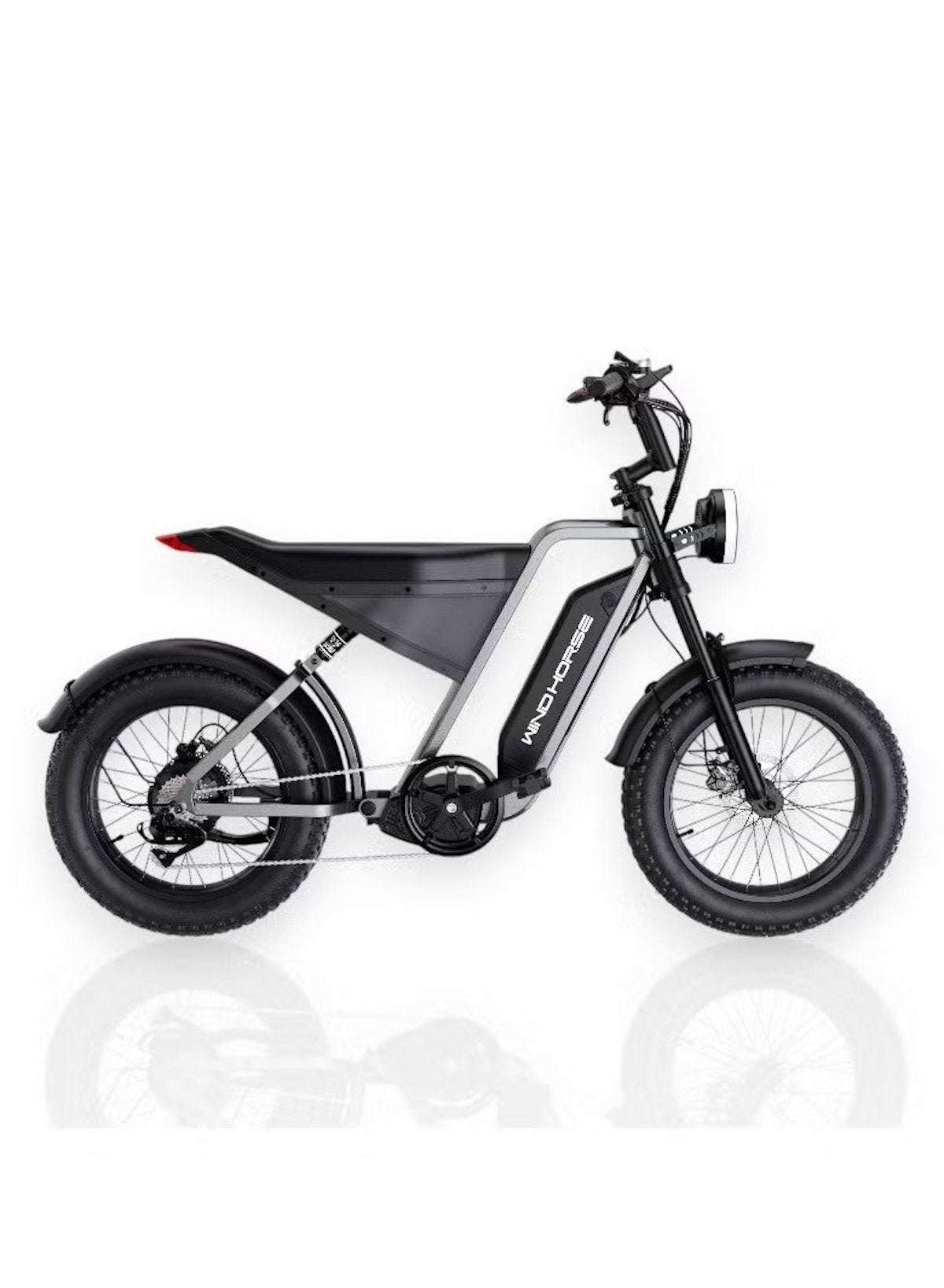 WIND HORSE electric mountain bike 1000w UAE white and black fat tire commuter e bike with headlight WIND HORSE electric mountain bike 1000w UAE white and black fat tire commuter e bike with headlight
