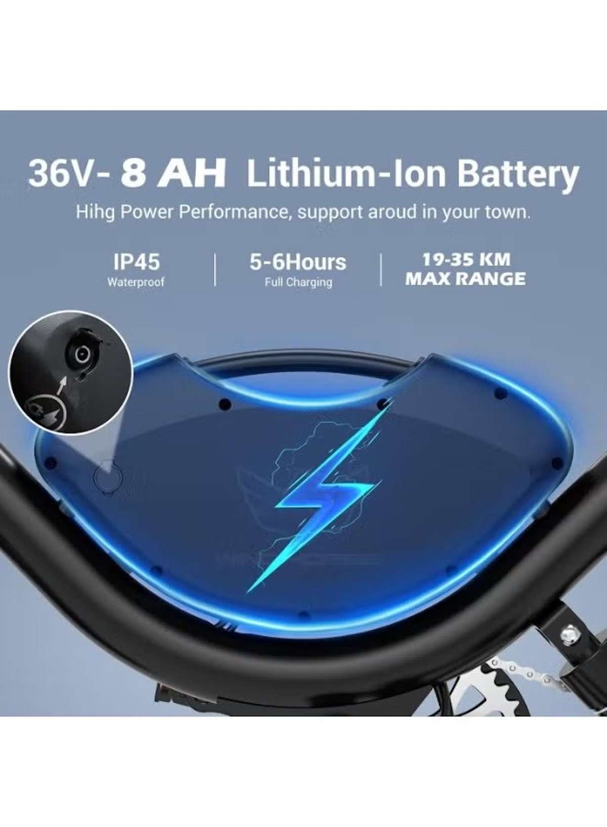 WIND HORSE e bike 36V 8AH lithium ion battery pack IP45 waterproof 5 to 6 hour charge 19 to 35 km range electric scooter for adults WIND HORSE e bike 36V 8AH lithium ion battery pack IP45 waterproof 5 to 6 hour charge 19 to 35 km range electric scooter for adults