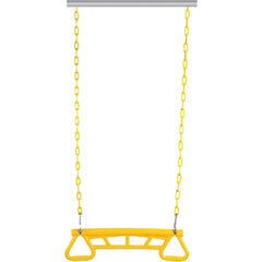 Huitich yellow park gym ring bar with durable chains for outdoor playground equipment Huitich yellow park gym ring bar with durable chains for outdoor playground equipment