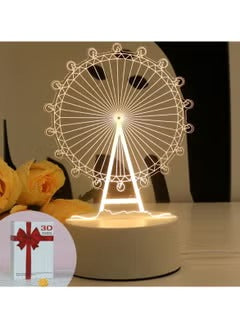 Ferris Wheel 3D LED Lamp - White