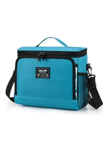 Blue Lunch Box Bag - Compact, Waterproof, and Insulated