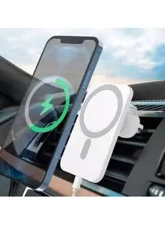 Best Fast Wireless Charger Car Holder - White - Mumzar