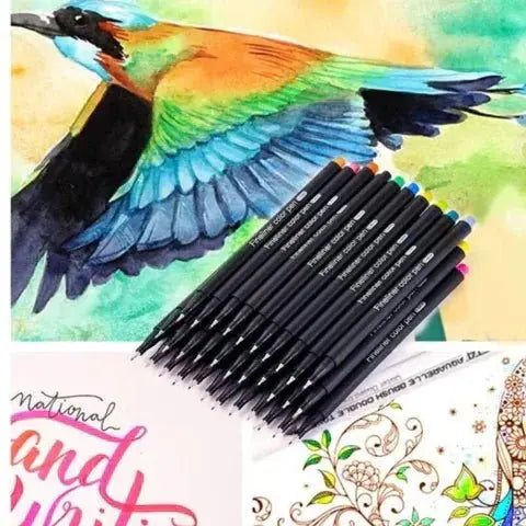 Color Pen Set - 36 Colors with 0.4mm Tip, Bright Colors & High Quality Ink - Mumzar