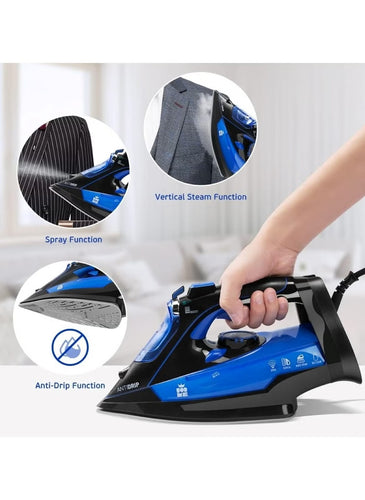 High-Performance Steam Iron for Garment Care Blue