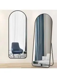 Floor Mirror With Stand Black Full Length - Mumzar