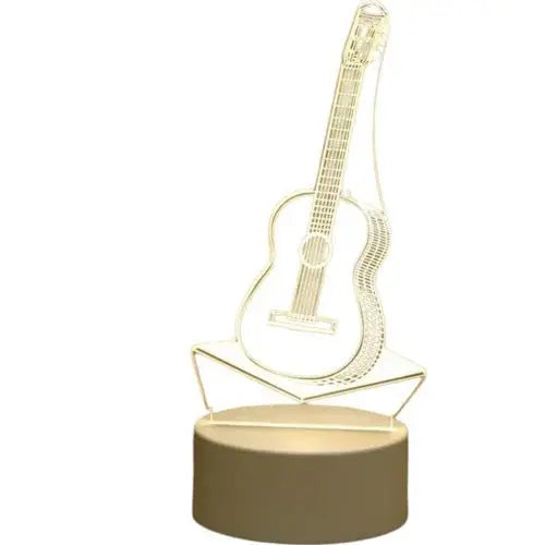 Guitar 3D LED Lamp - White - Mumzar