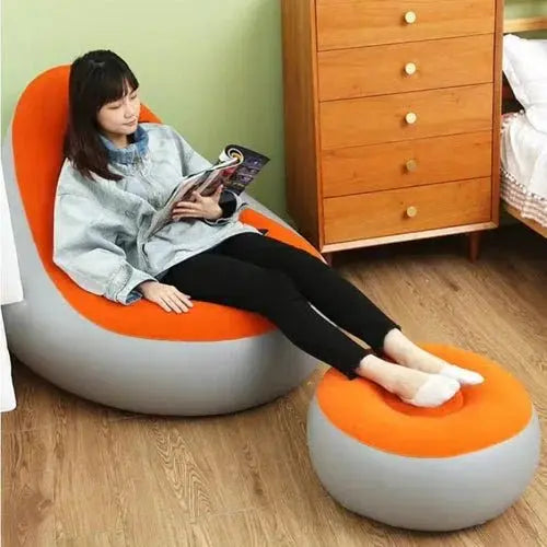 Inflatable Orange Lounge Chair - Mumzar