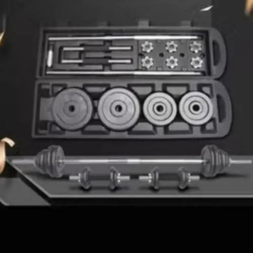 Iron Adjustable Dumbbell Set Black 20Kg Training - Mumzar